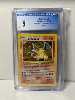 Charizard Pokemon (1999) Base Set 4/102 Holo CGC 5 Card - Image 1