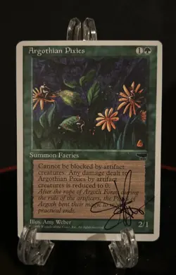 MTG Argothian Pixies Amy Weber Signed and Painted Artist Proof AP - Image 1