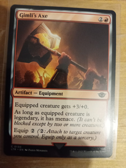Gimli's Axe Magic The Gathering Lord Of The Rings MTG 130 Artifact Red Equipment - Image 1