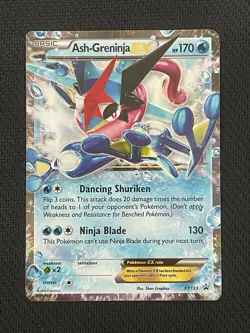 Ash-Greninja EX XY133 Black Star Promo Collection Box Holo Rare Pokemon Card - Image 1