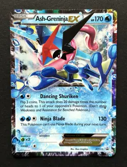 Pokemon Card - Ash-Greninja EX XY133 XY Black Star Promo Holo - Image 1