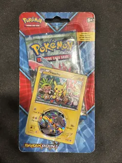 Pokemon 2016 BreakPoint Checklane Blister Pikachu Card XY95 -Factory Sealed DMG - Image 1