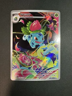 Pokemon TCG Ivysaur 134/132 ME01: Mega Evolution Illustration Rare Near Mint - Image 1