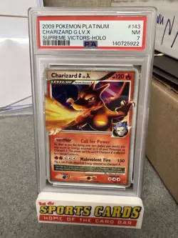 2009 Pokemon Platinum Charizard G Lv. X Supreme Victors-Holo PSA NM 7 - Image 1