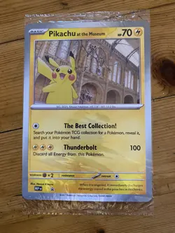 Pikachu At The Museum, Pokemon X Natural History Museum Jumbo Promo - Sealed - Image 1