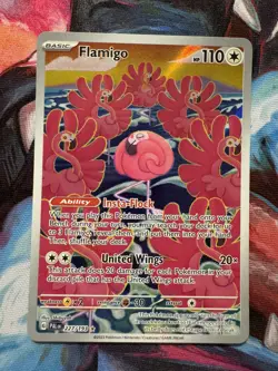 Pokemon TCG Flamigo 227/193 Illustration Rare - Paldea Evolved Scarlet & Violet - Image 1