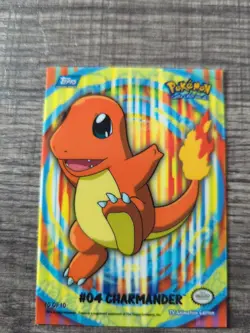 2000 Topps Pokemon Charmander Stick On #10/10 Blue Label Nm-mint - Image 1