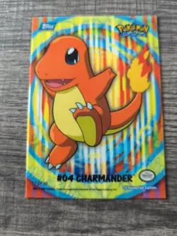 2000 Topps Pokemon Charmander Stick On #10/10 Blue Label Nm-mint - Image 3