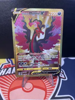 Galarian Moltres V 183/172 Brilliant Stars Gold Secret Rare Card Pokemon TCG NM - Image 1