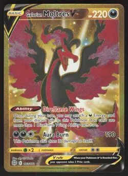 Galarian Moltres V 183/172 Secret Rare Pokemon TCG Brilliant Stars NM - Image 1
