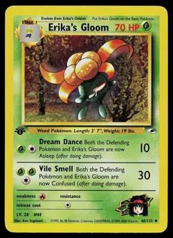 Pokemon Card - Erika's Gloom Gym Heroes 46/132 Uncommon 1st Edition - Image 1