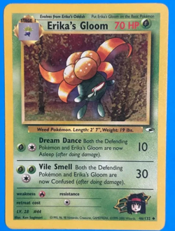 Pokemon TCG Erika’s Gloom Gym Heroes 46/132 Uncommon 1st Edition LP - Image 1
