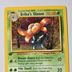Pokemon Erika's Gloom 46/132 Gym Heroes 1st Edition Uncommon LV28 70HP Sugimori - Image 2