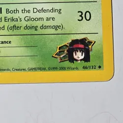 Pokemon Erika's Gloom 46/132 Gym Heroes 1st Edition Uncommon LV28 70HP Sugimori - Image 5