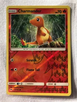 Charmander REVERSE HOLO RARE 18/147 Pokemon SM Burning Shadows NM - Image 1