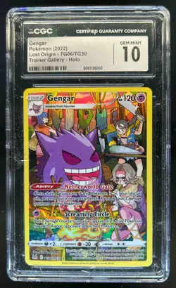 2022 Pokemon SWSH Lost Origin Gengar Trainer Gallery #TG06/TG30 CGC 10 - Image 1