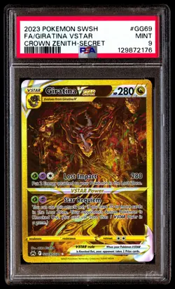 PSA 9 Giratina Vstar Gg69/gg70 Secret Sword Shield Crown Zenith Pokemon - Image 1