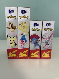 New! Sealed MEGA Pokemon Lot of 4 Sets - HTJ01 HTJ02 HTJ03 HTJ04 Mattel - Image 4