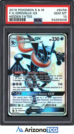 Pokemon 2019 Greninja GX SV56 Full Art Shiny Vault Hidden Fates GEM MINT PSA 10 - Image 1