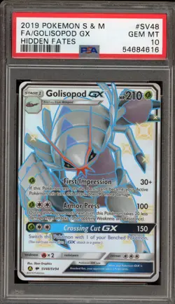 Pokemon Golisopod GX Hidden Fates Full Art #SV48 PSA 10 Gem Mint - Image 1