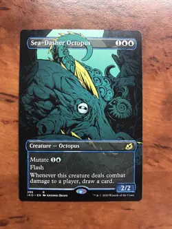Sea-Dasher Octopus Showcase Extended Borderless MTG Magic Card NM Mint IKO - Image 1