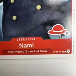 One Piece card, Nami (Franky body switch) OP10-013 C, red straw hat logo 17 - Image 5
