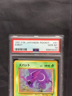 Pokemon Cards: Japanese Team Rocket Common: Zubat 41 PSA 10 - Image 3