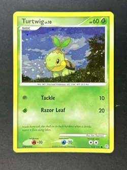 Pokemon Card - Turtwig - 103/130 - Holo - Diamond & Pearl - MP - Image 1