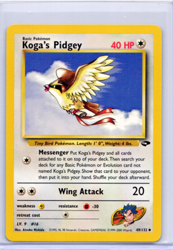 Koga's Pidgey - 49/132 [Gym Challenge] Pokemon TCG - Vintage - Uncommon - NM - Image 1