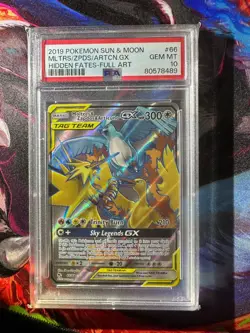 Moltres & Zapdos & Articuno GX 66/68 Hidden Fates PSA 10 Gem Mint Pokemon TCG - Image 1