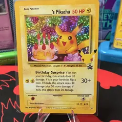 Pokemon ______'s Pikachu 24/53 Wotc Promo Holo Basic 50 HP 30+ Atk - Image 1