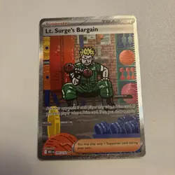 Pokemon Lt. Surge's Bargain 185/132 Mega Evolution Special Illustration Rare NM - Image 1