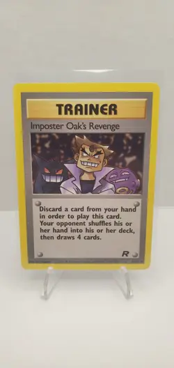 Pokemon TCG Imposter Oak's Revenge Team Rocket 76/82 Regular Very LP - Image 1