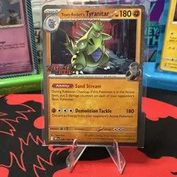 Pokemon Team Rocket's Tyranitar 096/182 Sv10 Holo Stamped - Image 1