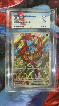 Pokemon TCG Riolu 010 Mega Evolution Black Star Promo Ace Mint 9 - Image 1