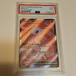 Pokemon Mew ex Ultra Rare Full Art Holo 193/165 Scarlet & Violet 151 PSA 9 2023 - Image 1