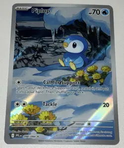 Pokemon TCG Piplup 98/94 Phantasmal Flames Illustration Rare Mega Evolution - Image 1