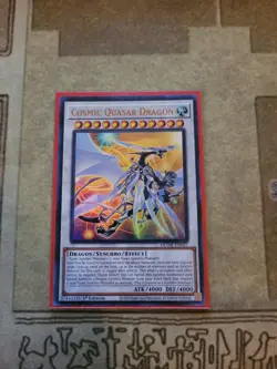 YUGIOH COSMIC QUASAR DRAGON DUNE-EN037 ULTRA 1ST ED NM - Image 1