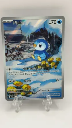 Pokemon TCG Piplup 98/94 Phantasmal Flames Illustration Rare Mega Evolution - Image 1
