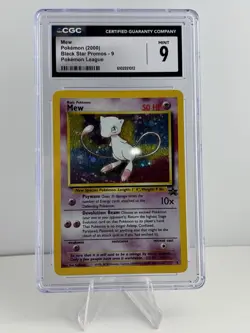 2000 POKEMON PROMO BLACK STAR POKEMON LEAGUE #9 MEW-HOLO CGC 9.0 MINT - Image 1