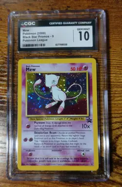 Mew Black Star Promo 9 Holo CGC 10 Pokemon Card Graded - Image 1