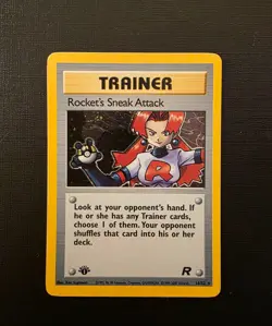 Pokemon Rocket’s Sneak Attack 16/82 Team Rocket 1st Edition Holo Rare NM/LP WOTC - Image 2