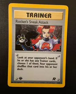 Pokemon Rocket’s Sneak Attack 16/82 Team Rocket 1st Edition Holo Rare NM/LP WOTC - Image 4
