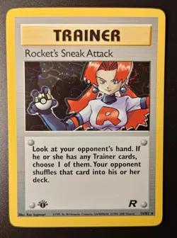 Pokemon Rocket's Sneak Attack 16/82 Team Rocket 1st Edition Holo - Near Mint - Image 1