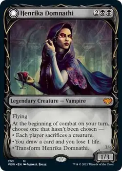 MTG Henrika Domnathi (Showcase) Normal Innistrad: Crimson Vow # 293 NM - Image 1