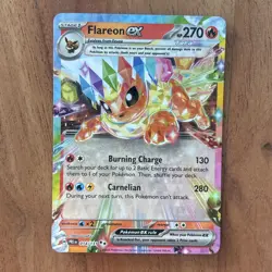 Pokemon TCG Flareon EX Prismatic Evolutions Double Rare 014/131 NM Card - Image 1