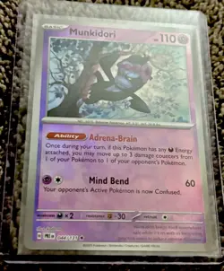 Pokemon TCG Munkidori 044/131, Master Ball Holo, Prismatic Evolutions, NM - Image 1