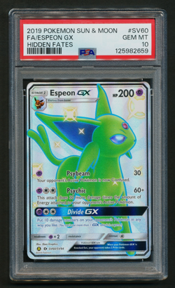 Espeon GX SV60/SV94 Full Art Shiny Rare Pokemon 2019 Hidden Fates PSA 10 MINT - Image 1