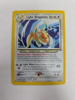 Pokemon TCG Light Dragonite Neo Destiny Holo MP 14/105 - Image 1