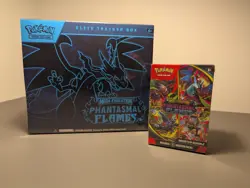 Pokemon Mega Evolution Phantasmal Flames ETB Elite Trainer Box & Booster Bundle - Image 1